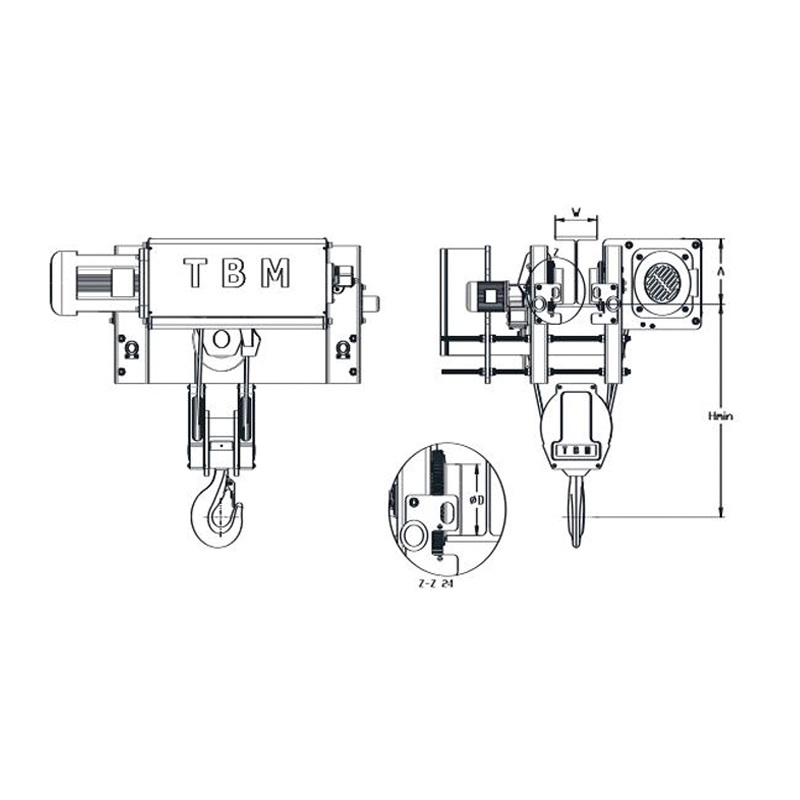 SHA7 Тросовый подъемник с низкой высотой подъема